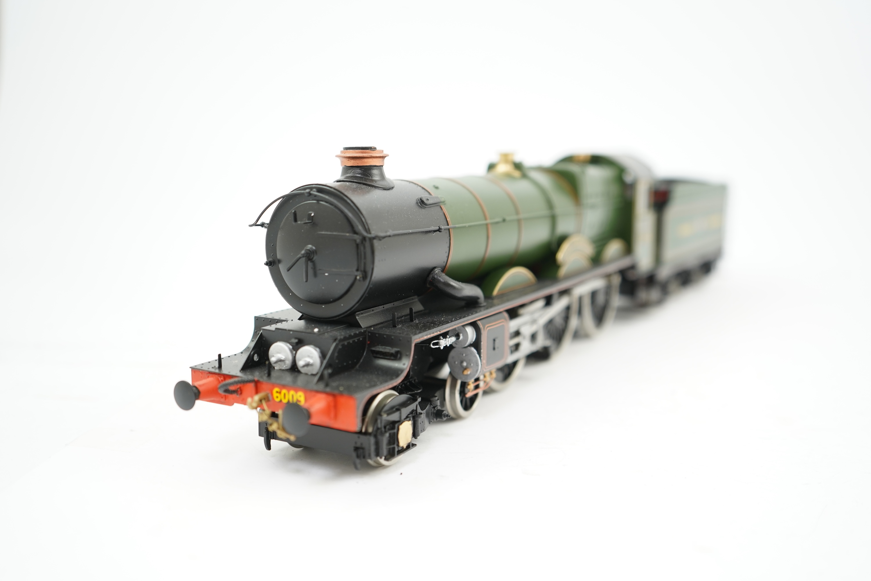 An 0 Gauge Tower Models, Blackpool, made in Sancheng China, model of GWR King Class, King Charles II 6009, 4-6-0 tender locomotive, powered for two rail operation.
